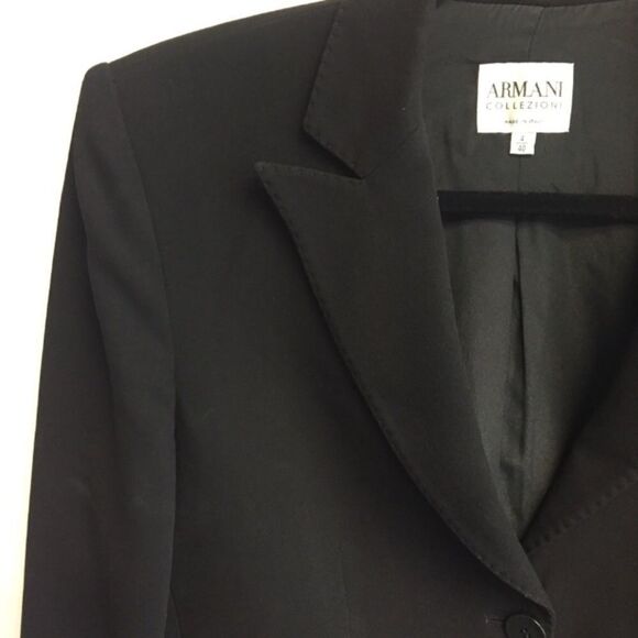 GIORGIO ARMANI COLLEZIONI Blazer Jacket Black 4 - Picture 3 of 9